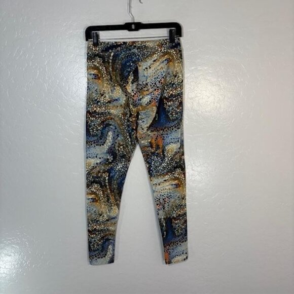 Soft Surroundings Pants Womens XS Multicolor Mosaic Print Leggings Blue 2BB56 - Picture 3 of 9